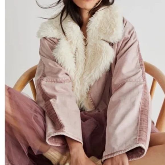 Free People Lolo Denim Jacket in Mauve size various NWT - Picture 5 of 11